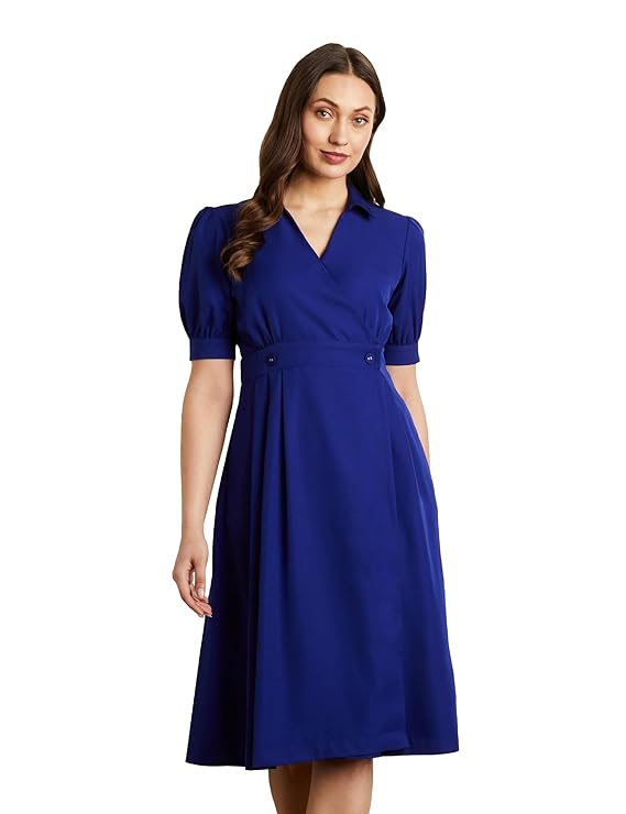 Cotton Blend Women's Casual Embroided Dress Mid-Length Maxi Dress - Image 3