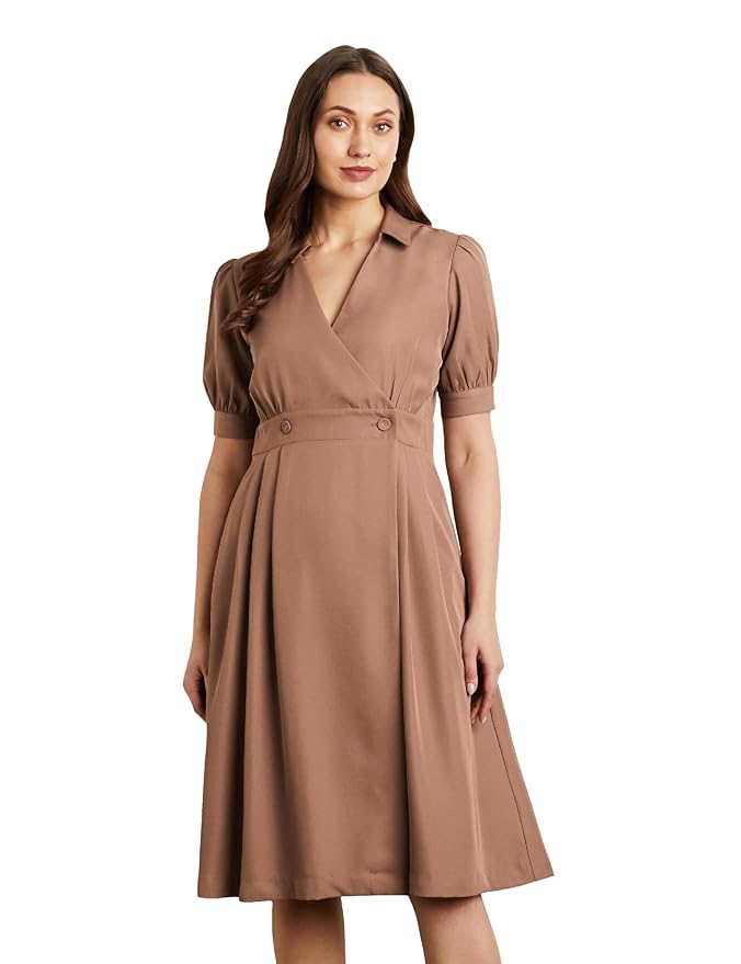 Cotton Blend Women's Casual Embroided Dress Mid-Length Maxi Dress - Image 2